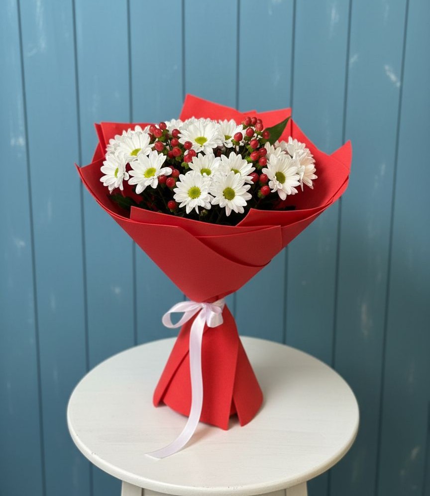 Букет цветов из: Хризантемы в Краснокаменске Красноярского края