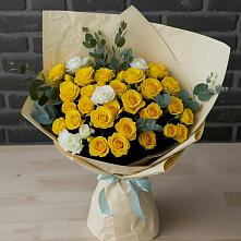 Букет цветов из:  Розы #REPLACE_PRED# Краснокаменске Красноярского края