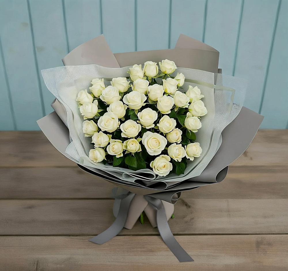 Букет Белоснежная нежность в Краснокаменске Красноярского края