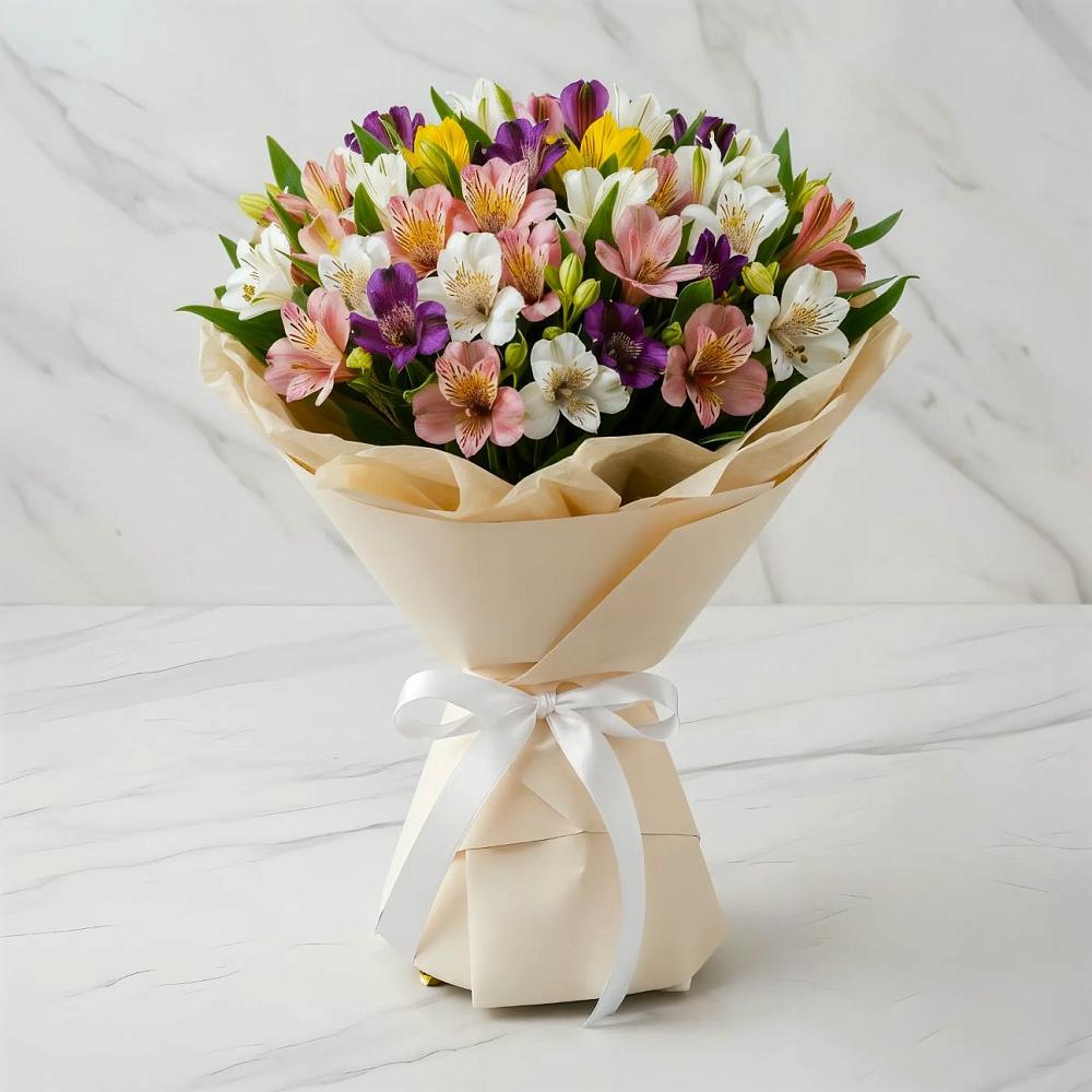 Букет цветов из: Альстромерии в Краснокаменске Красноярского края