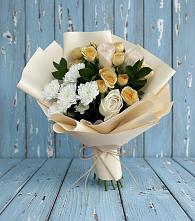 Букет цветов из:  Розы и Хризантемы #REPLACE_PRED# Краснокаменске Красноярского края