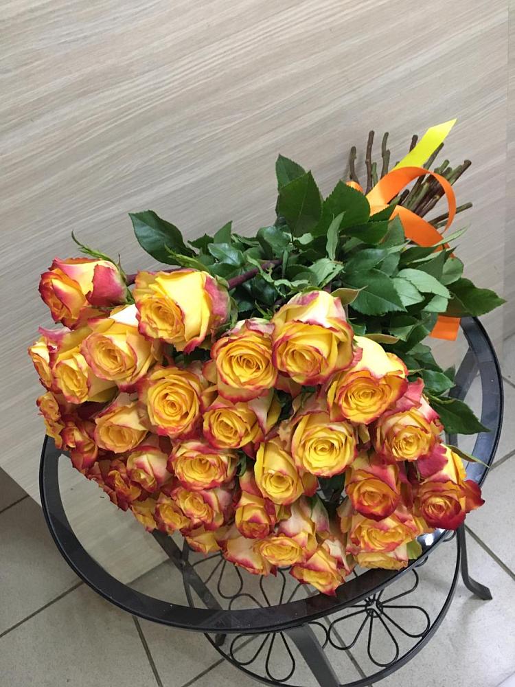 Букет Желтые розы в Краснокаменске Красноярского края