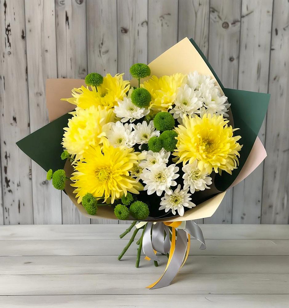 Букет цветов из: Хризантемы в Краснокаменске Красноярского края