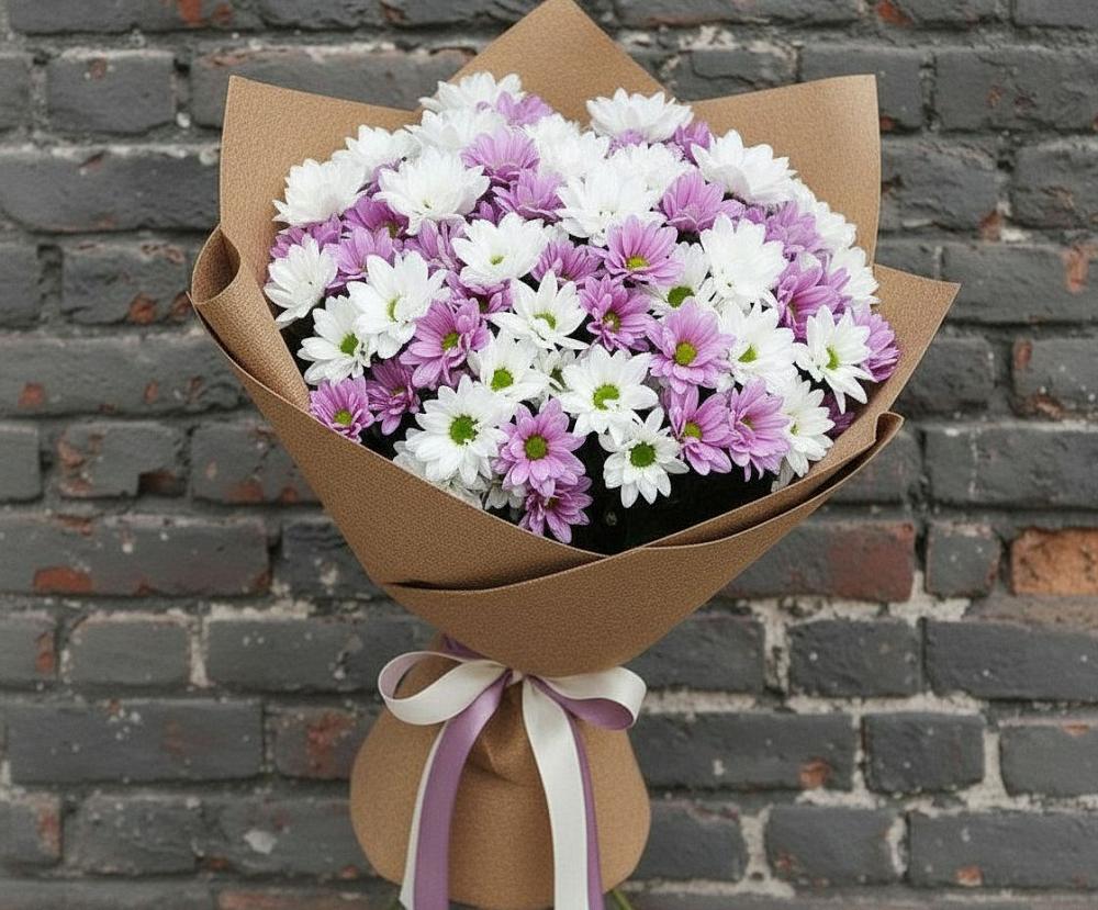Букет цветов из: Хризантемы в Краснокаменске Красноярского края