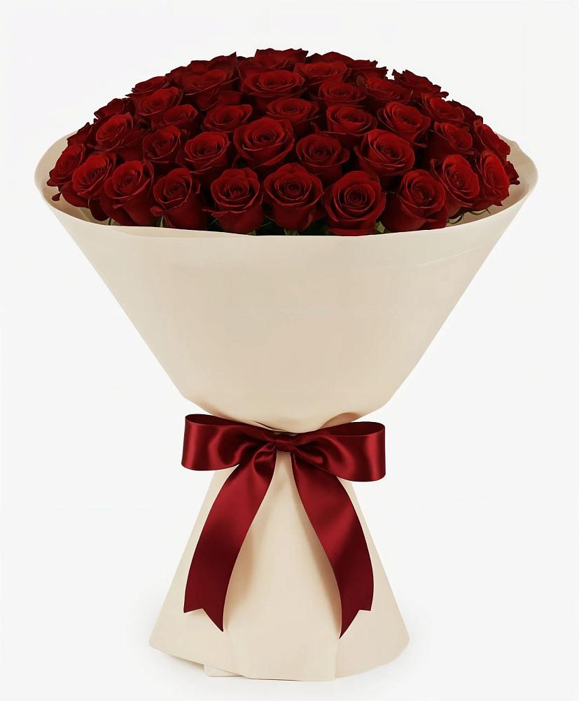 Букет 101 Бордовая роза Блэк Бакарра в Краснокаменске Красноярского края