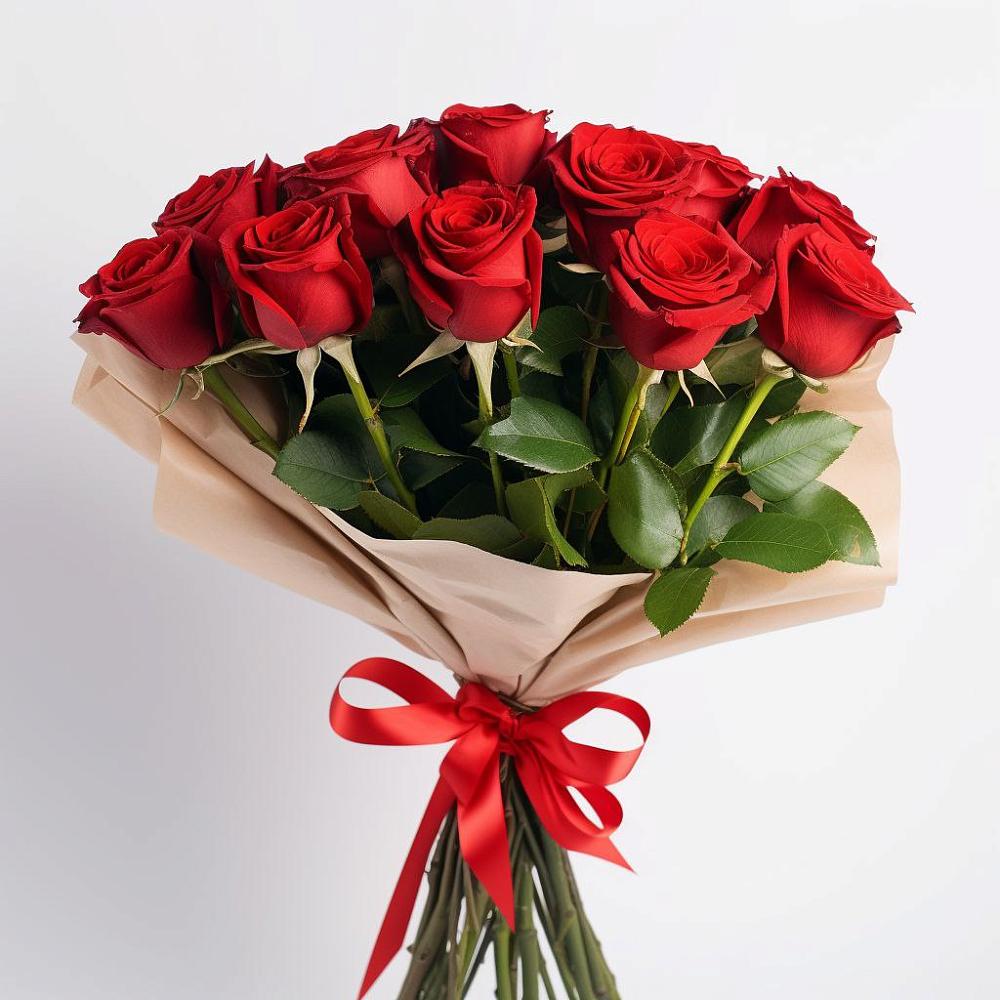 Букет 11 Красных роз Эдлесс Лав в Краснокаменске Красноярского края