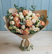 Букет цветов из:  Альстромерии и Розы #REPLACE_PRED# Краснокаменске Красноярского края