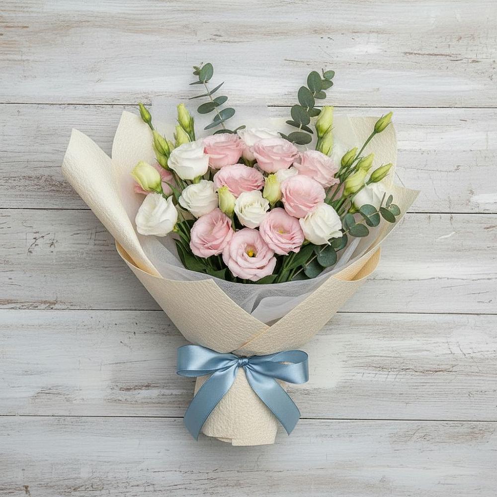 Букет цветов из: Лизиантусы в Краснокаменске Красноярского края